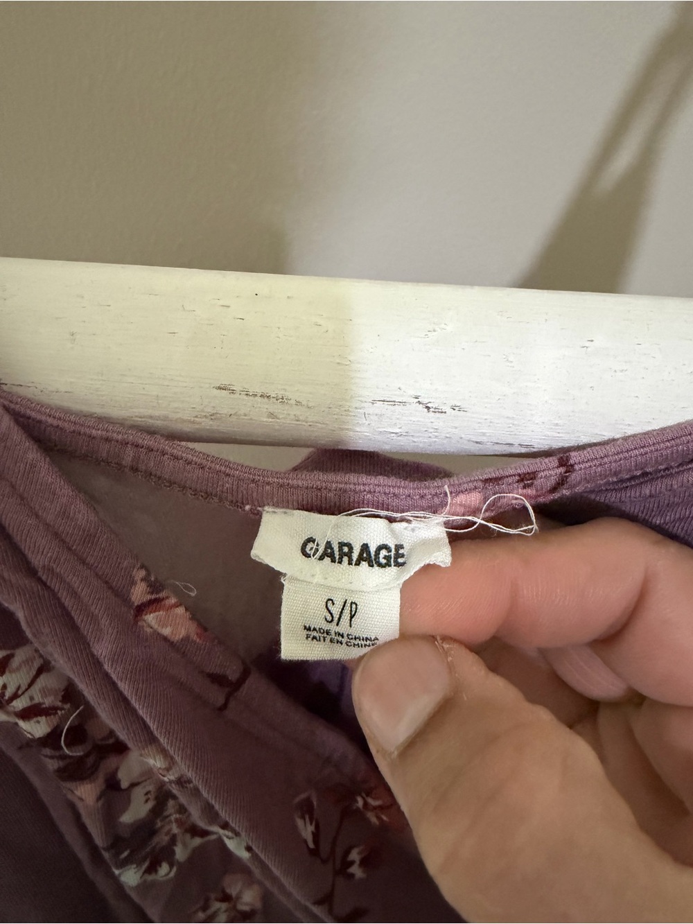 Garage Mauve Floral Spaghetti-Strap Romper - Picture 5 of 6